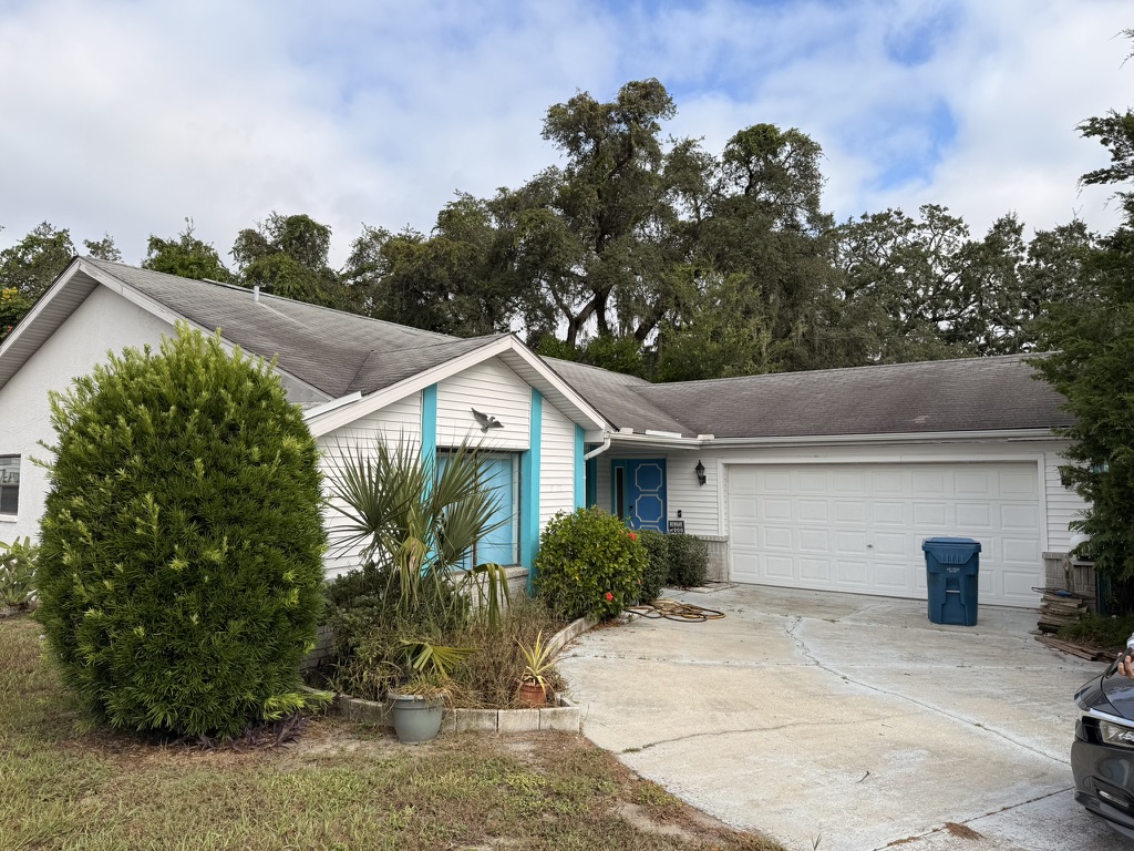 Florida home with attached garage